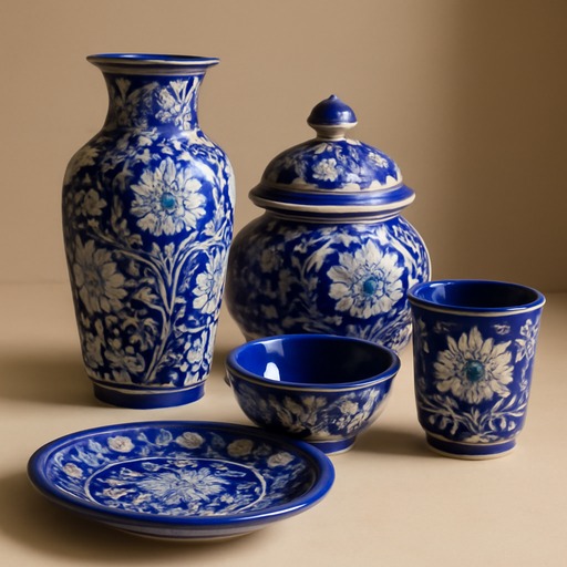High-quality image of Blue Pottery of Jaipur from Rajasthan