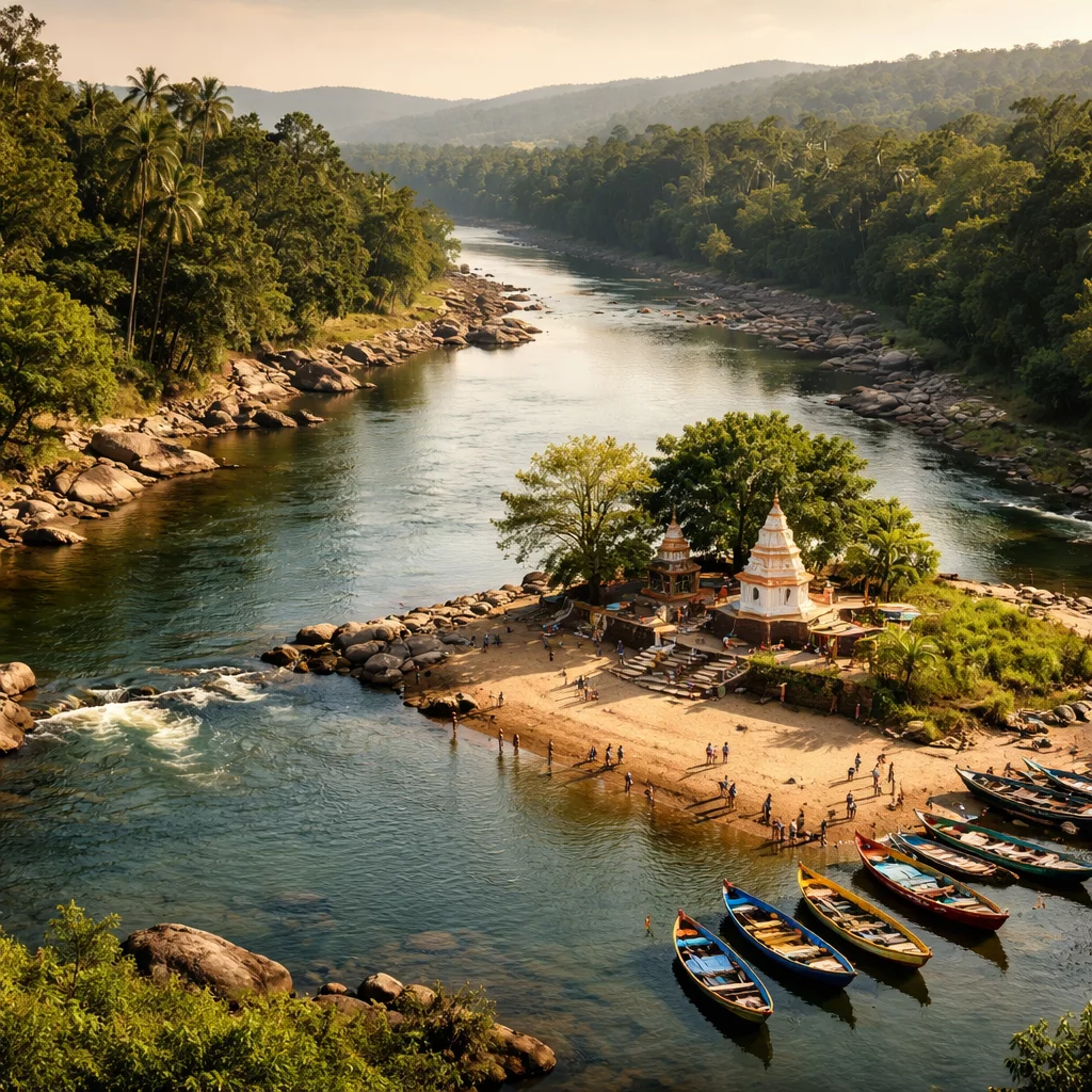 Kanhan River Sangam