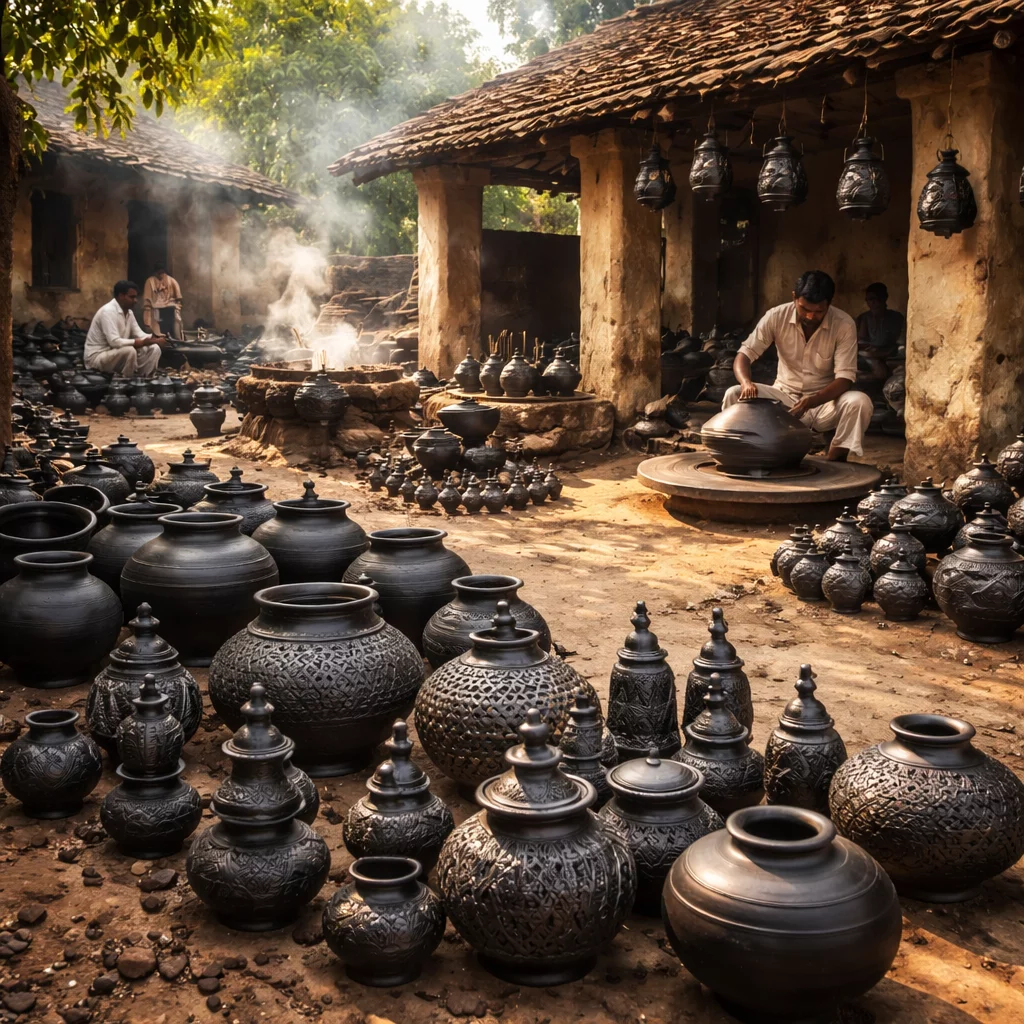 Nizamabad Black Pottery Clusters