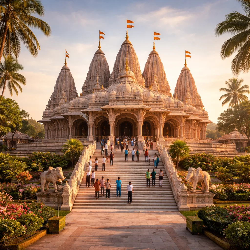 Tithal Beach & Swaminarayan Temple